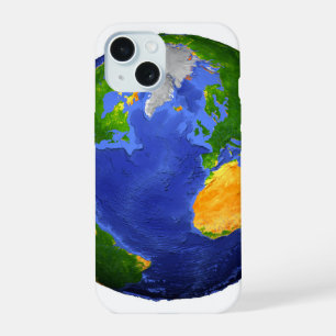 Volledige aarde met topografische gegevens. iPhone 15 hoesje