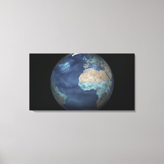 Volledige Aarde met verdamping Canvas Afdruk (Voorkant)