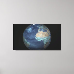 Volledige Aarde met verdamping Canvas Afdruk