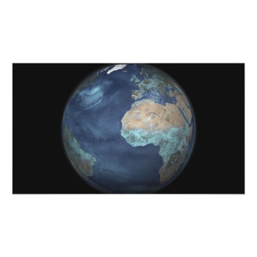 Volledige Aarde met verdamping Foto Afdruk (Voorkant)