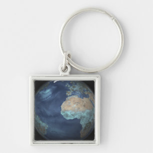 Volledige Aarde met verdamping Sleutelhanger