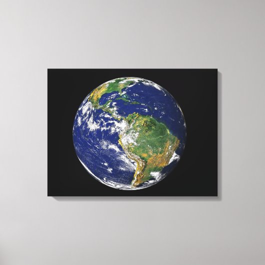 Volledige Aarde met Zuid-Amerika Canvas Afdruk (Voorkant)