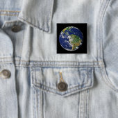 Volledige Aarde met Zuid-Amerika Vierkante Button 5,1 Cm (In situ)