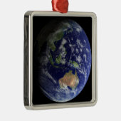 Volledige Aarde vanuit de ruimte, met Australië Metalen Ornament (Rechts)
