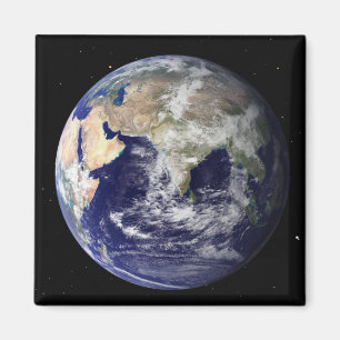 Volledige aarde waarop Europa en Azië 2 te zien zi Magneet