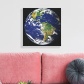 Volledige Aarde waarop het westerne halfrond te zi Canvas Afdruk (Insitu (Woonkamer))