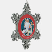 Volledige behandeling tin sneeuwvlok ornament (Links)