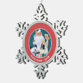 Volledige behandeling tin sneeuwvlok ornament (Rechts)