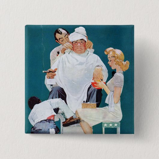 Volledige behandeling vierkante button 5,1 cm (Voorkant)