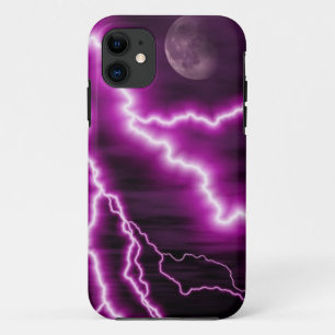 Volledige bewegings- en Paarse bliksem iPhone 11 Hoesje