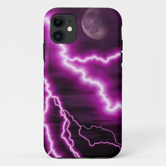 Volledige bewegings- en Paarse bliksem Case-Mate iPhone Case (Achterkant)