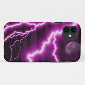 Volledige bewegings- en Paarse bliksem Case-Mate iPhone Case (Achterkant (horizontaal))