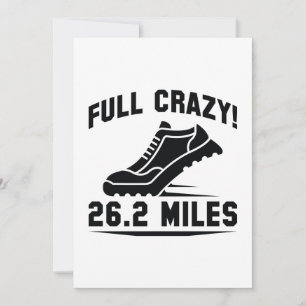 Volledige Crazy 26,2 Miles Bedankkaart