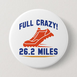 Volledige Crazy 26,2 Miles Ronde Button 7,6 Cm