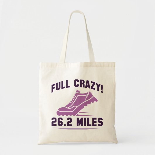 Volledige Crazy 26,2 Miles Tote Bag (Voorkant)
