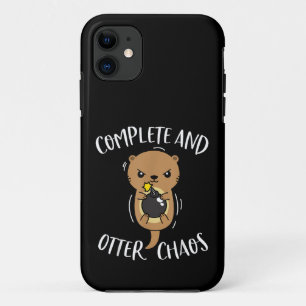 Volledige en Otter Chaos Grappige Lieve Zee Otter  iPhone 11 Hoesje