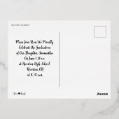 Volledige Folie Afstuderen bekendmaking Briefkaart (Achterkant)