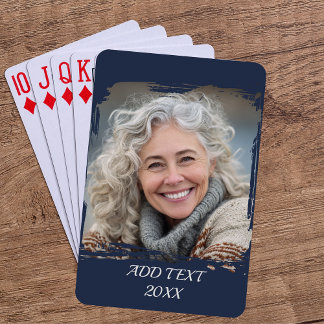 Volledige foto Custom Poker — Navy Pokerkaarten