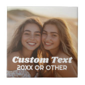 Volledige foto - met aangepaste tekst tegeltje (Voorkant)