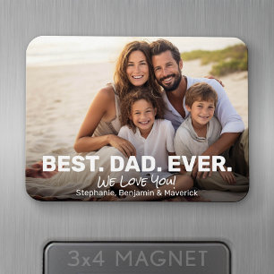 Volledige foto met Beste Papa Ooit - Whimsical Gro Magneet