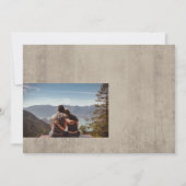 Volledige foto Rustic Hand Script Save the Date Kaart (Achterkant)