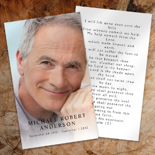 Volledige foto Sympathie Memorial Prayer Kaart Notitiekaartje