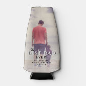 Volledige foto van beste vader op vaderdag flesjeskoeler (Voorkant)