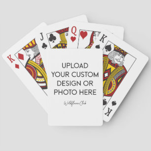 Volledige foto verticale aangepaste script familie pokerkaarten