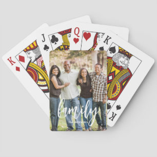 Volledige foto - Verticale aangepaste scriptfamili Pokerkaarten