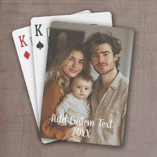Volledige foto - Verticale aangepaste tekst Pokerkaarten