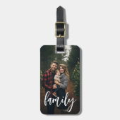 Volledige foto - Verticale aangepaste tekst voor d Bagagelabel (Voorkant verticaal)