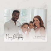 Volledige foto voor modern kerstscript feestdagenkaart (Voorkant)