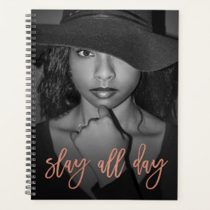 Volledige fotosjabloon Roos Gold Slay de hele dag Planner