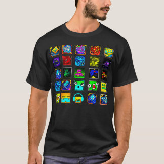 Volledige Geometrie Videogame Gifts Grappige Grafi T-shirt