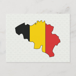 Volledige grootte van de Belgische vlaggenkaart Briefkaart