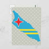 Volledige grootte vlag Aruba-vlag Briefkaart (Voorkant / Achterkant)
