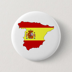 Volledige grootte vlag Spanje Ronde Button 5,7 Cm
