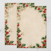 Volledige Hulst Guirlande Rand Kaart (Voorkant / Achterkant)