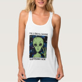 Volledige informatieverschaffing nu Alien en UFO Tanktop (Voorkant)