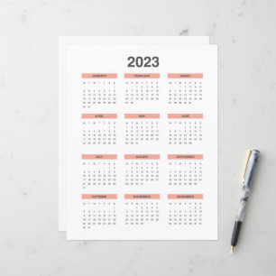 Volledige Kalender 2023 start vanaf maandag