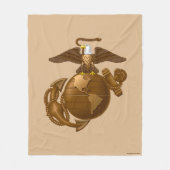 Volledige kleur EGA - Bronze Fleece Deken (Voorkant)