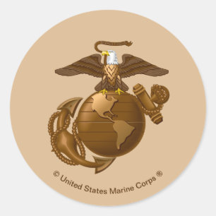 Volledige kleur EGA - Bronze Ronde Sticker