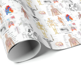 Volledige kleur medische grafieken cadeaupapier