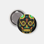 Volledige kleur suikerschedel magneet (Voorkant / Achterkant)