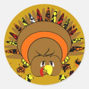 Volledige kleur Turkije Ronde Sticker