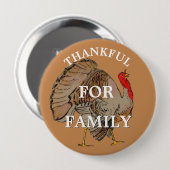 Volledige kleuren Thanksgiving Turkije Ronde Button 4,0 Cm (Voorkant /achterkant)