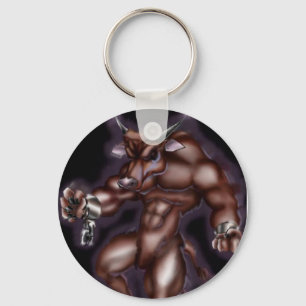 Volledige kleurenminotaur sleutelhanger