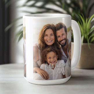 Volledige Lay-out van de Foto met een Moderne Witt Koffiemok