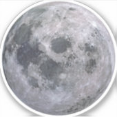 VOLLEDIGE MAAN 3"SQ. Huidkanker Sticker (Voorkant)