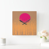 Volledige maan #5 vierkante klok (Huis)